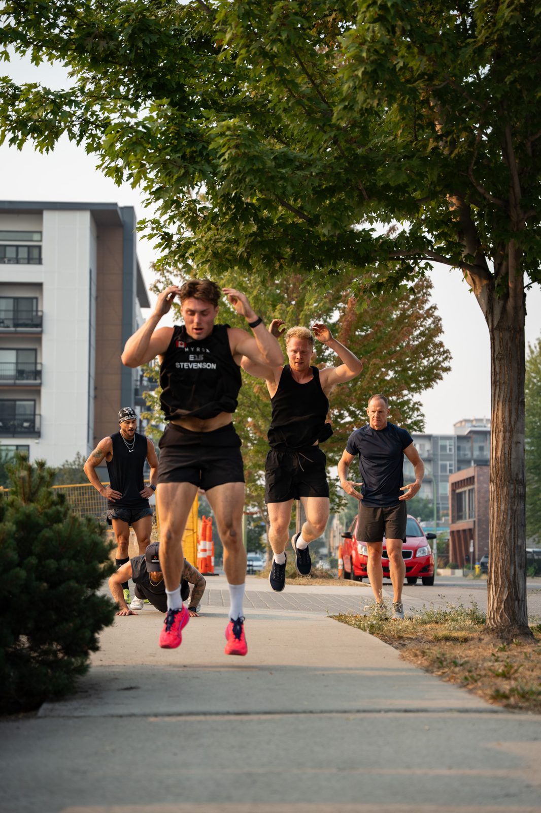 The Crew running outdoors in Kelowna